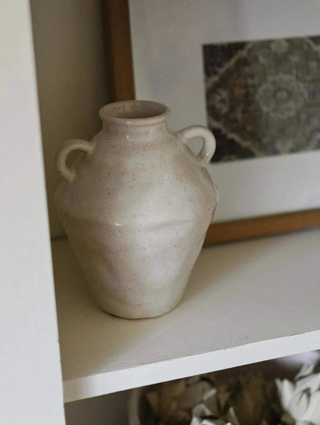 Neutral Handle Vase