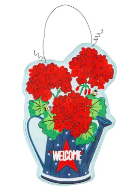 Patriotic Geranium Estate Door Décor by Evergreen