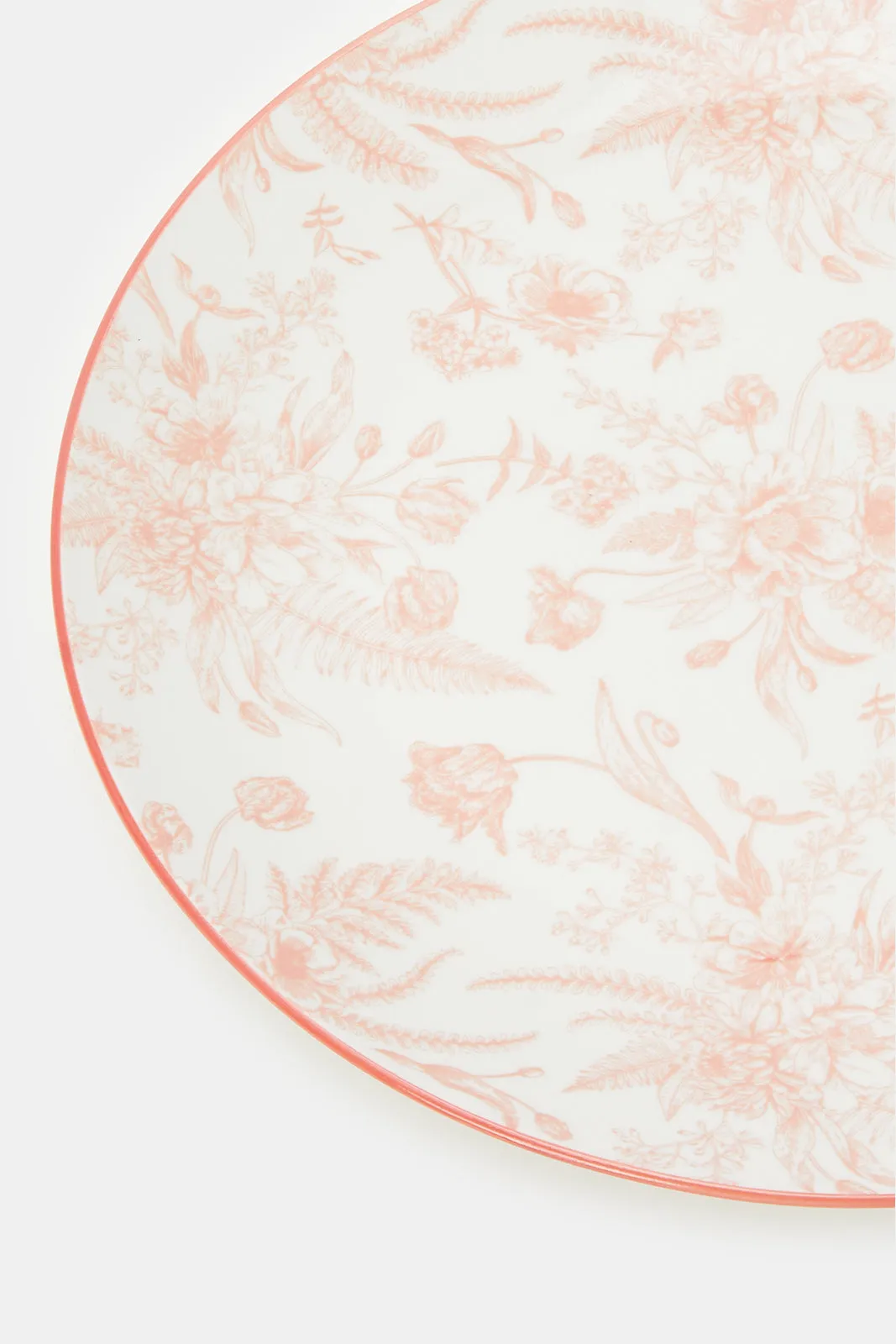 Pink Floral Print Dinner Set (12 Piece)