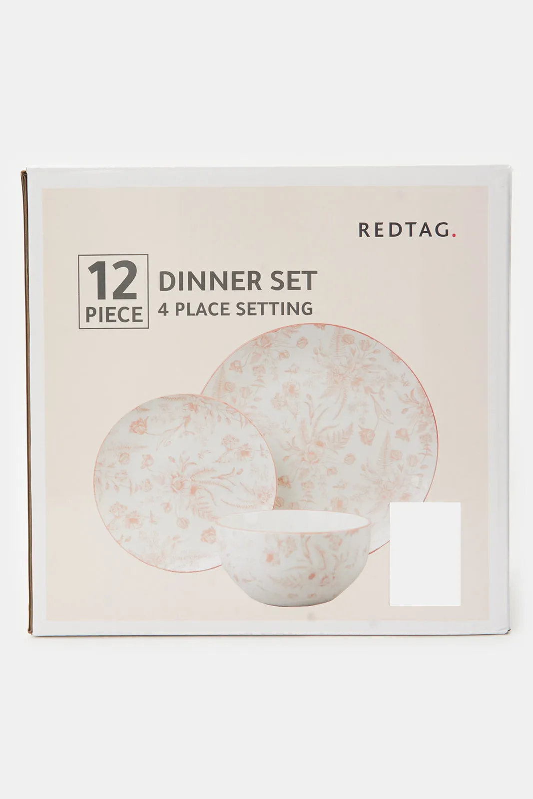 Pink Floral Print Dinner Set (12 Piece)