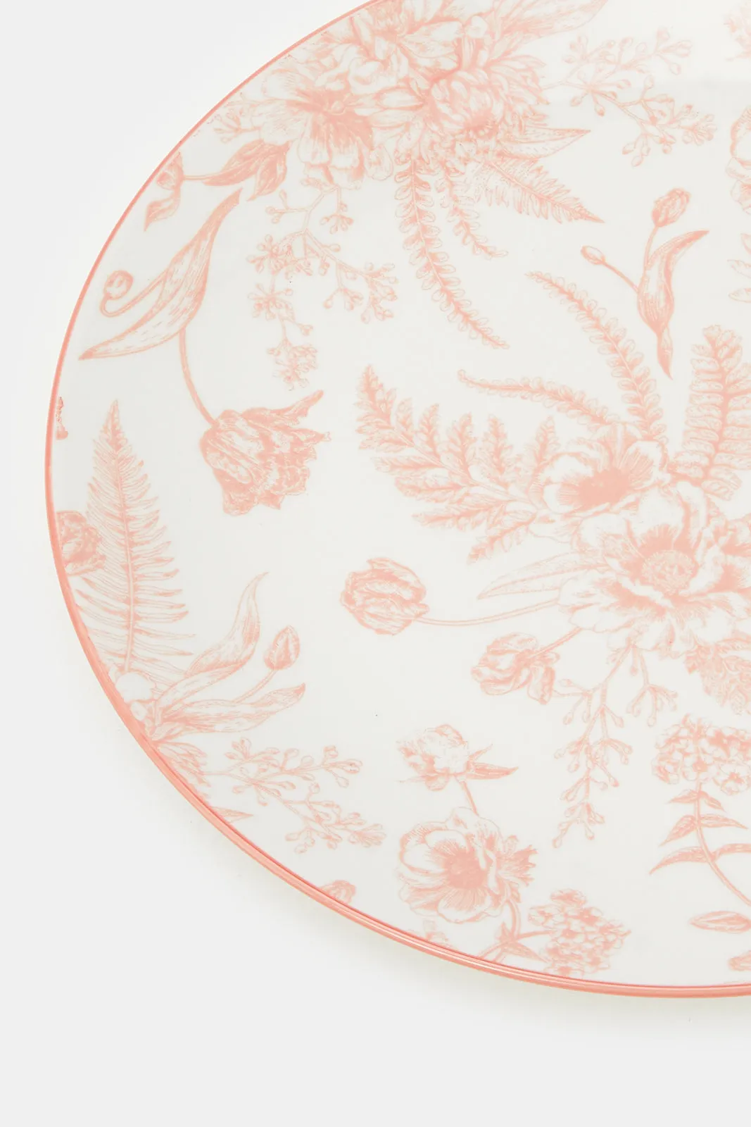 Pink Floral Print Dinner Set (12 Piece)