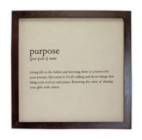 "Purpose"  Wall Plaque