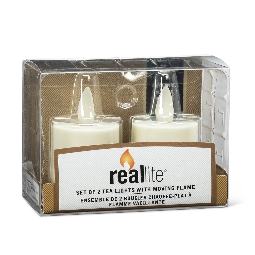"Reallite" Flameless Tea Lights-Set of 2