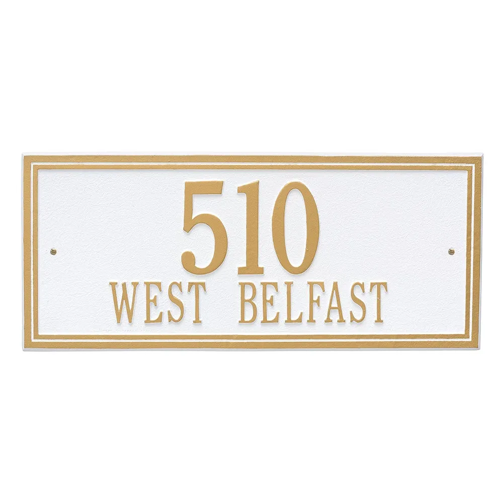 Rectangle Address Plaque - Two Lines