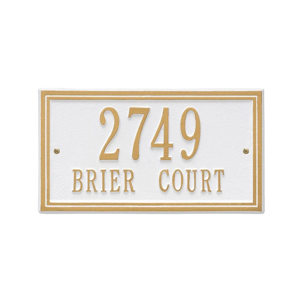 Rectangle Address Plaque - Two Lines