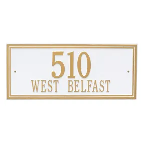 Rectangle Address Plaque - Two Lines