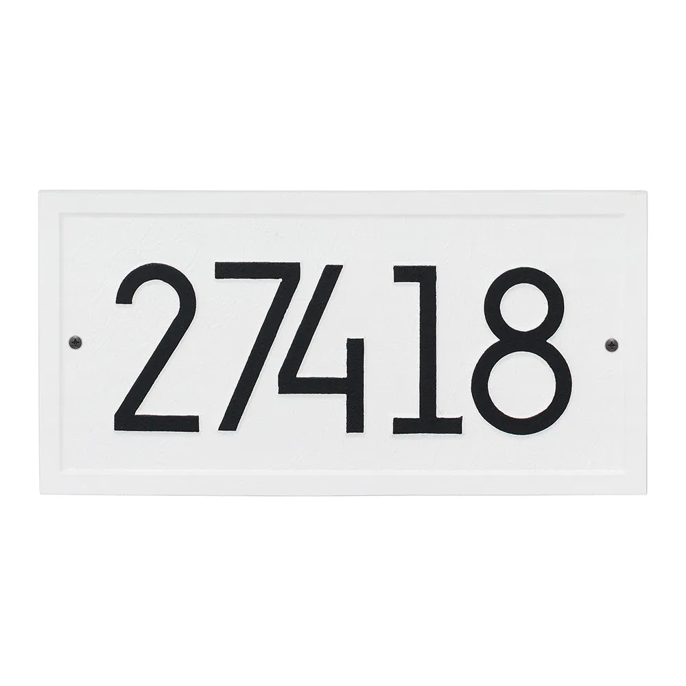 Rectangle Contemporary Address Plaque
