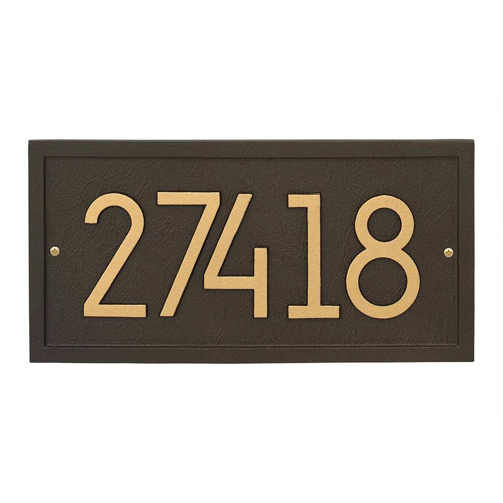 Rectangle Contemporary Address Plaque