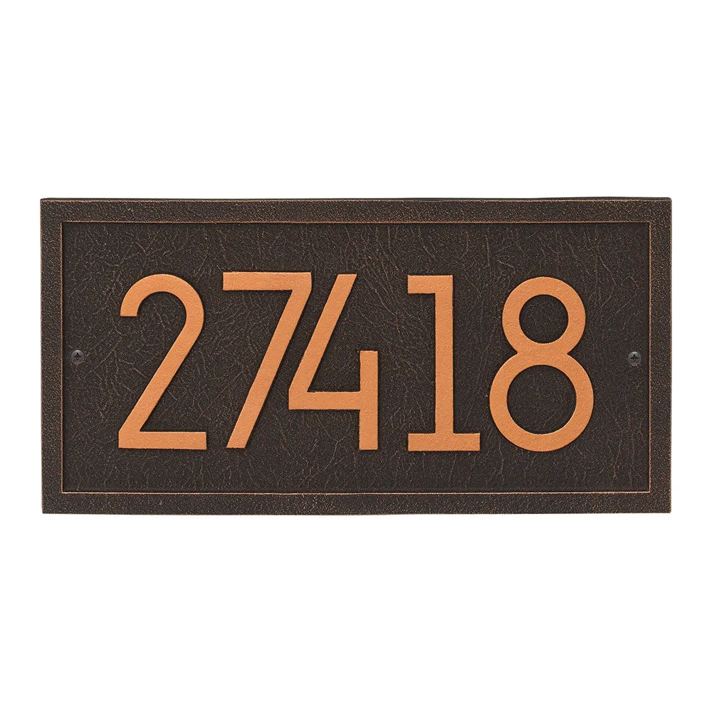 Rectangle Contemporary Address Plaque