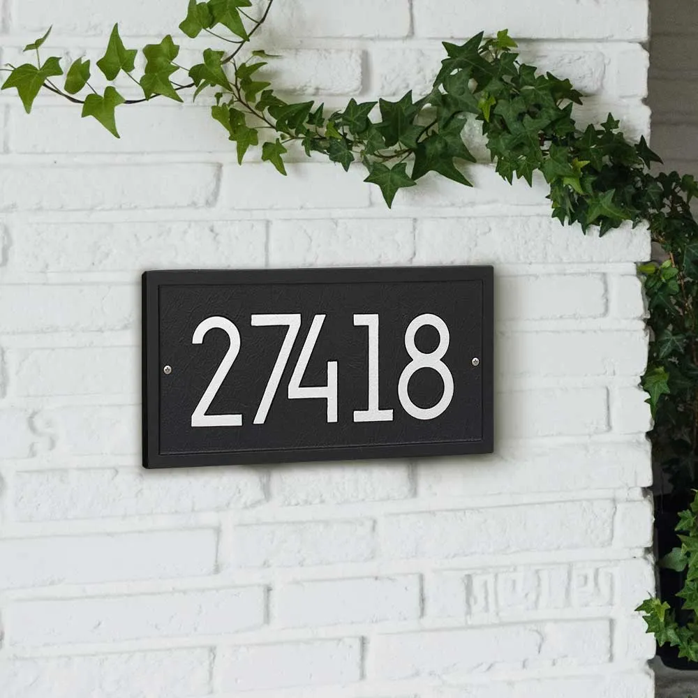 Rectangle Contemporary Address Plaque