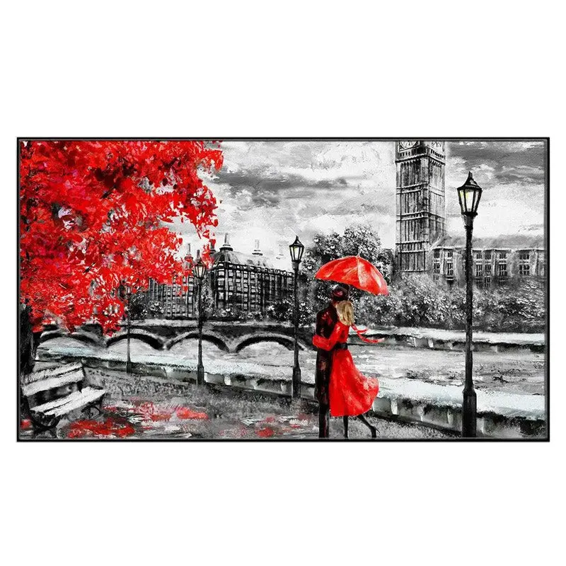 Red Hue Romance Wall Painting