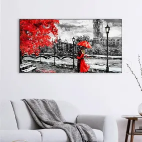 Red Hue Romance Wall Painting