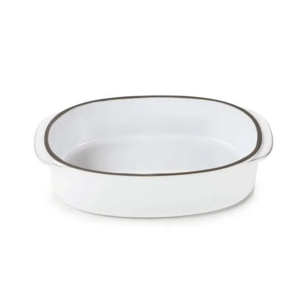 REVOL CARACTERE RECTANGULAR OBLONG DISH "WHITE CUMULUS" - 19X13 CM