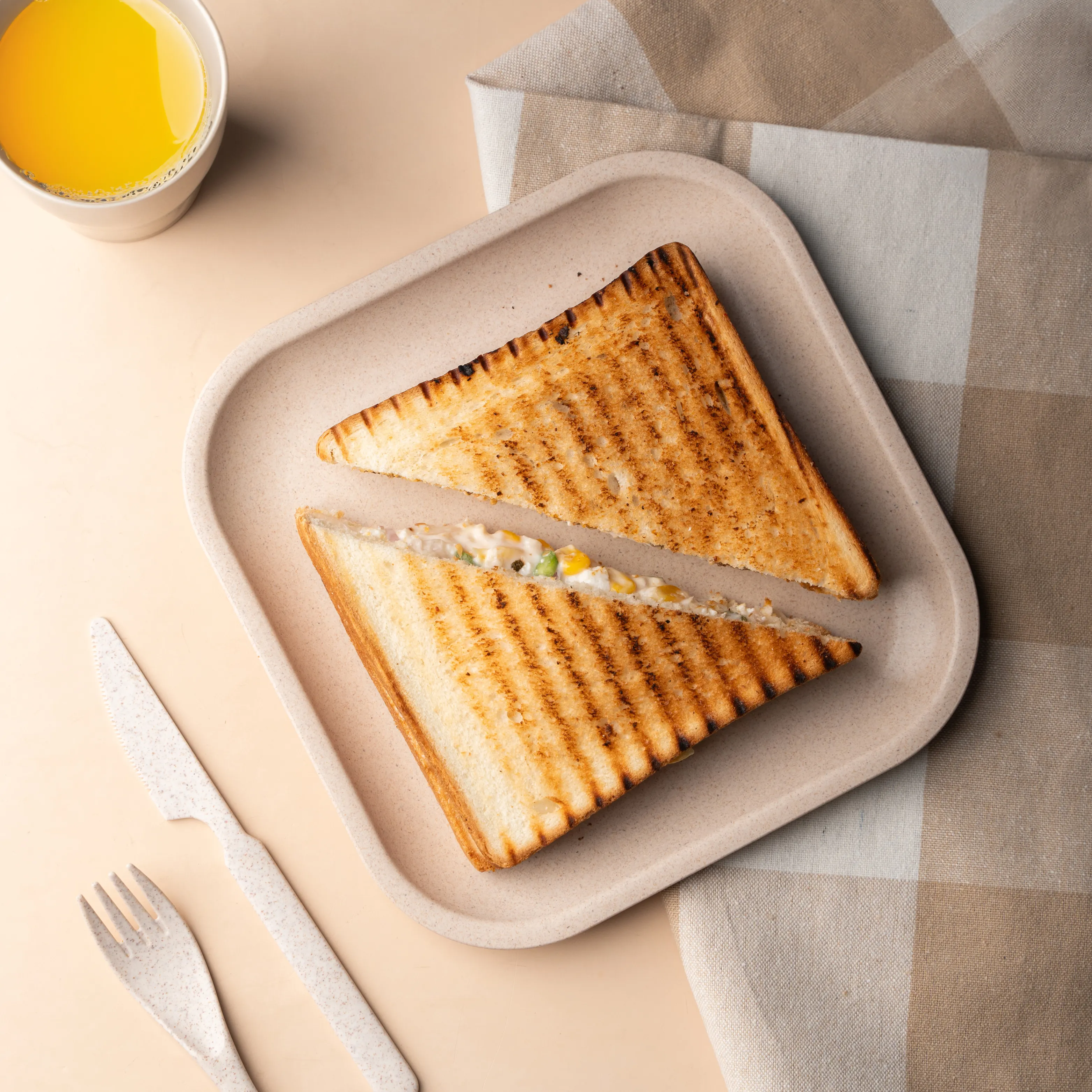 Rice Husk Snack Plates - Set of 4