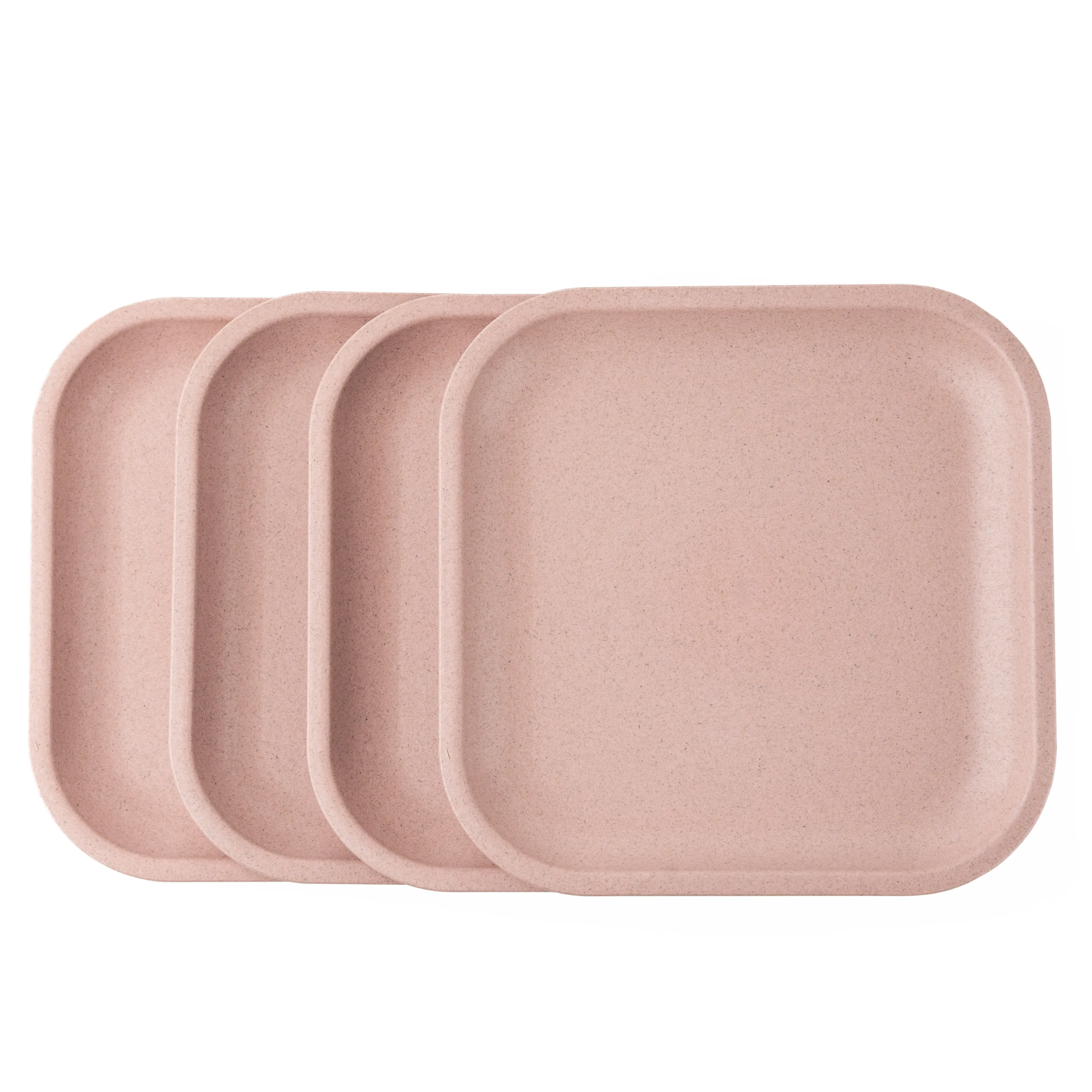 Rice Husk Snack Plates - Set of 4