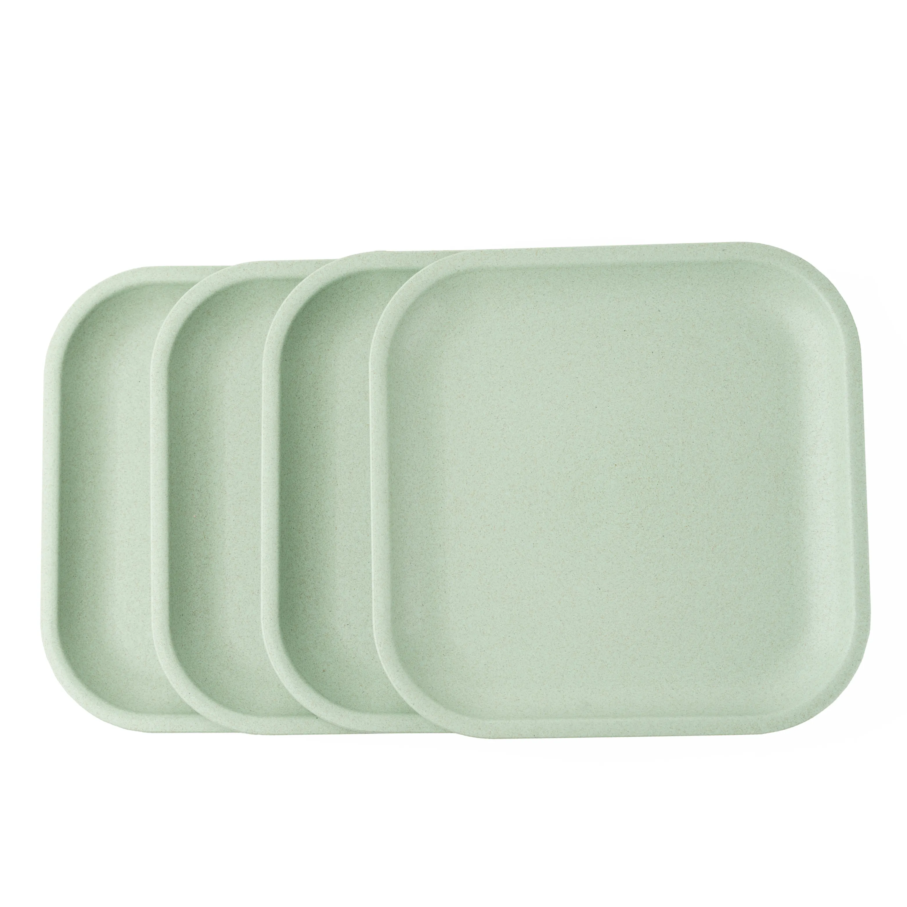 Rice Husk Snack Plates - Set of 4
