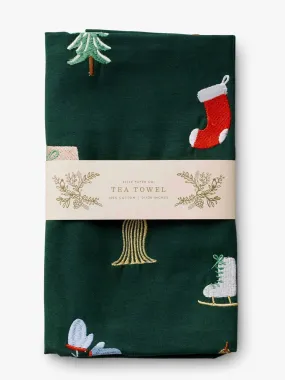 Rifle Paper Co. Signs of The Season Embroidered Tea Towel - Brands We Love