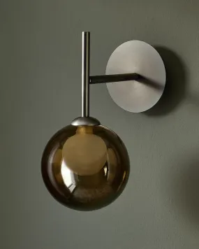 Riley mocha glass wall light