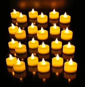 Ronest Battery Color Changing Tea Lights, Flameless diyas Colorful LED Tealights, Multi Color Flashing Candles Light for Diwali Festival Decorations - Pack of 24