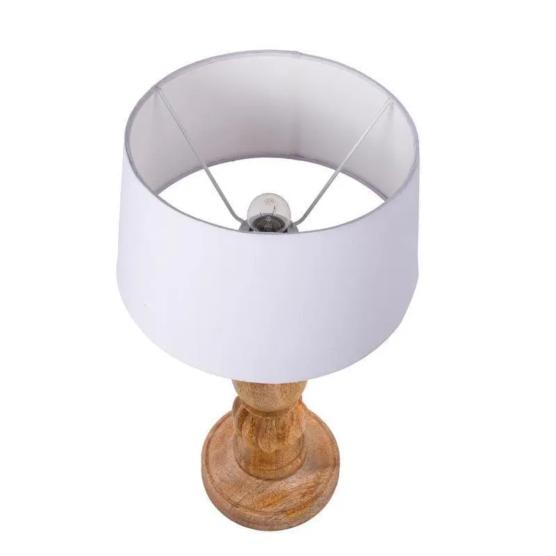 Rustic Elegance Table Lamp - White