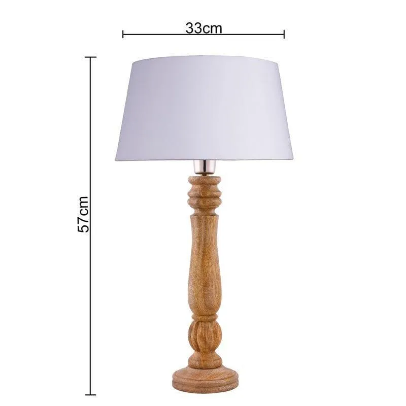 Rustic Elegance Table Lamp - White