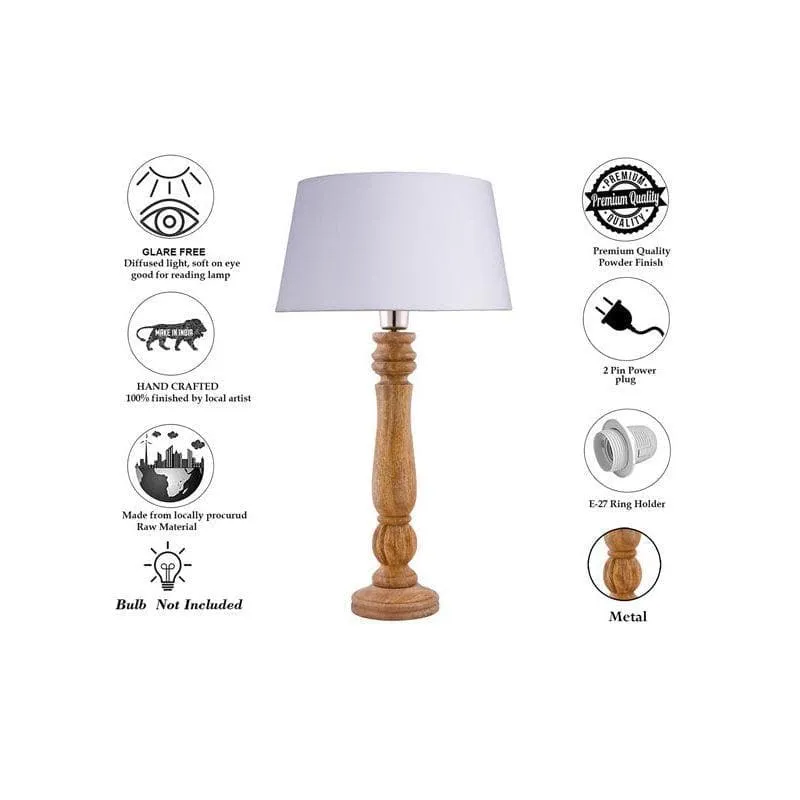 Rustic Elegance Table Lamp - White