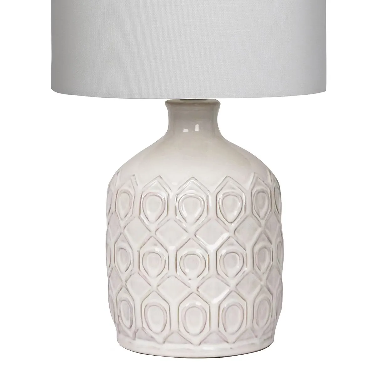Sarantino Ceramic Table Lamp In Cream