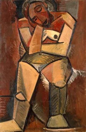 Seated Woman Nude (Femme assise nue) 1908 – Pablo Picasso Painting