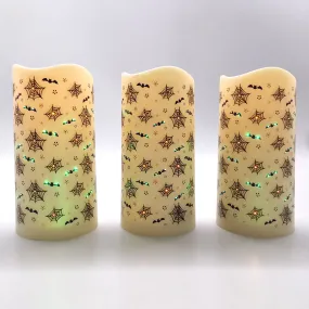 Set of 3 Fiberoptic Flameless Candles