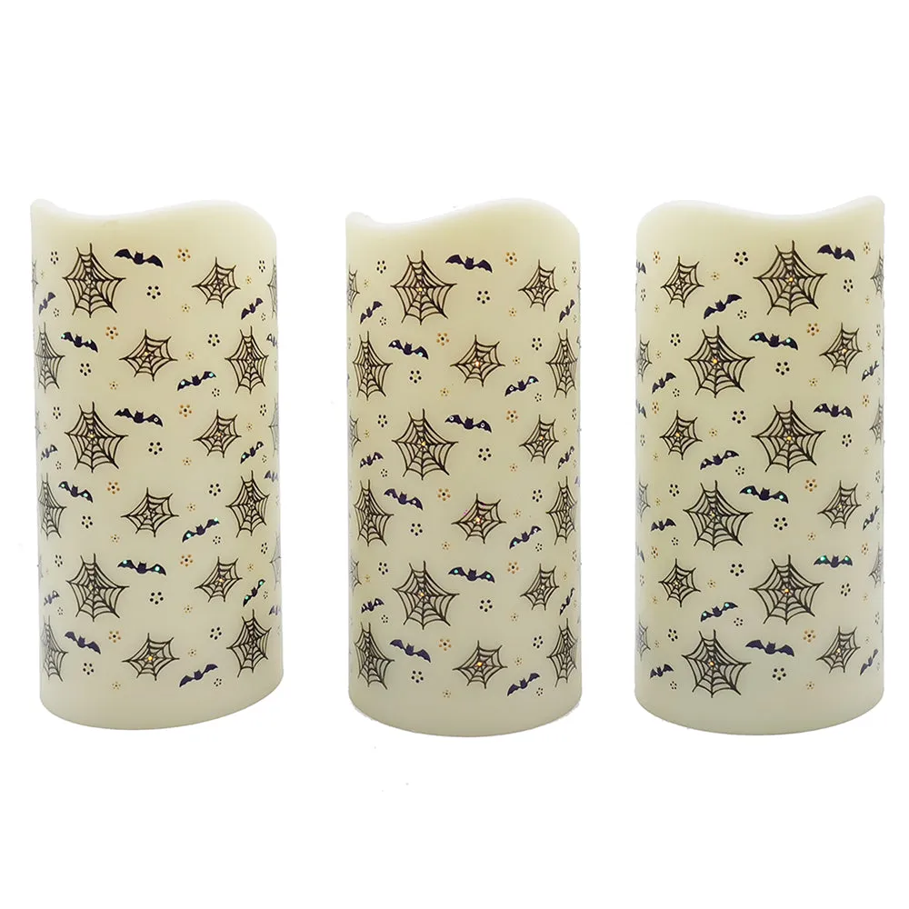 Set of 3 Fiberoptic Flameless Candles