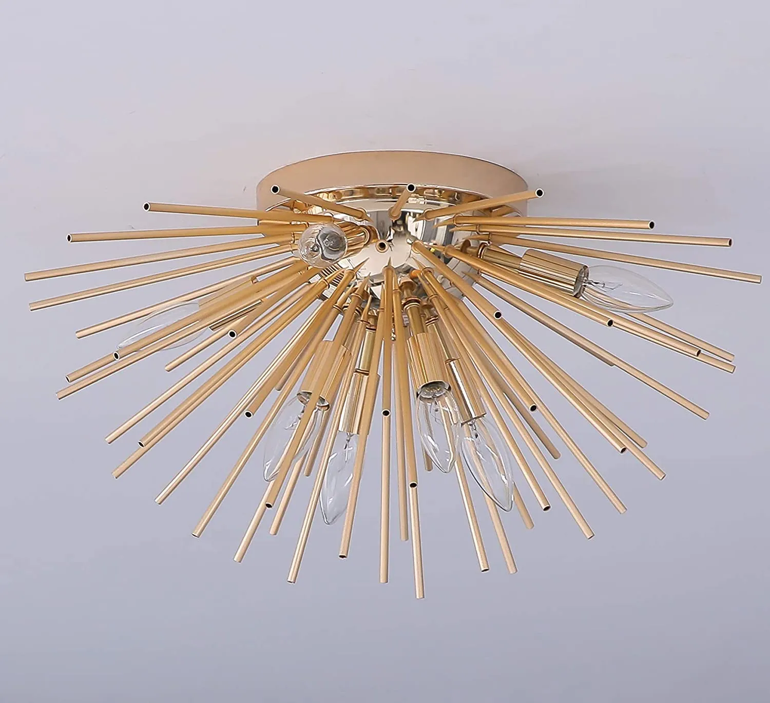 Sputnik Chandelier, 8-Light Flush Mount Ceiling Light