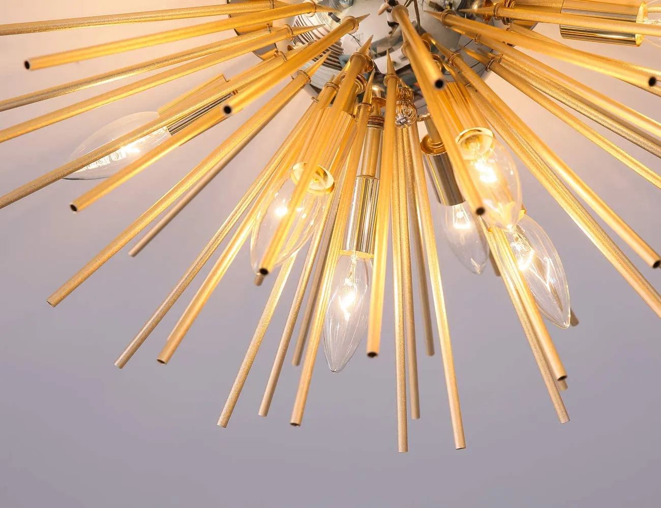 Sputnik Chandelier, 8-Light Flush Mount Ceiling Light
