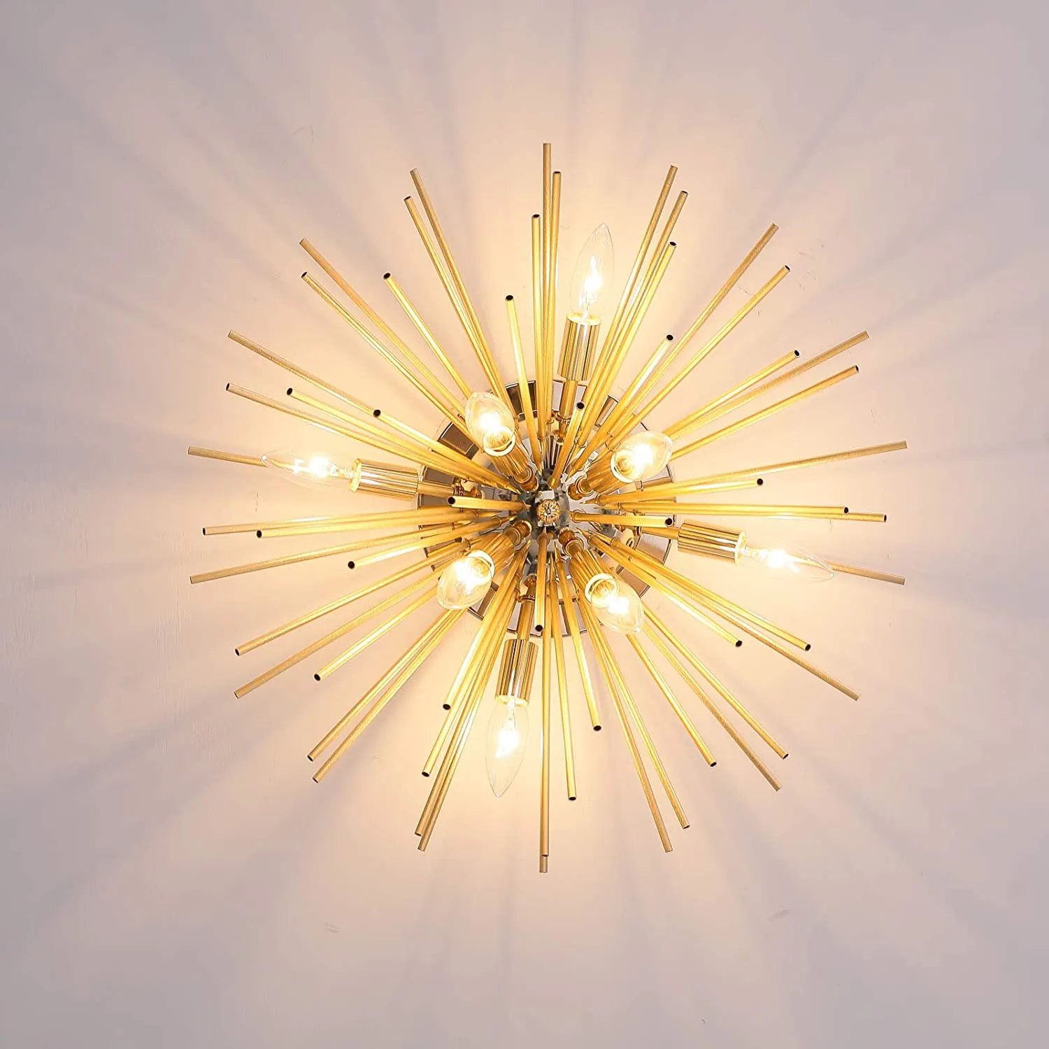 Sputnik Chandelier, 8-Light Flush Mount Ceiling Light