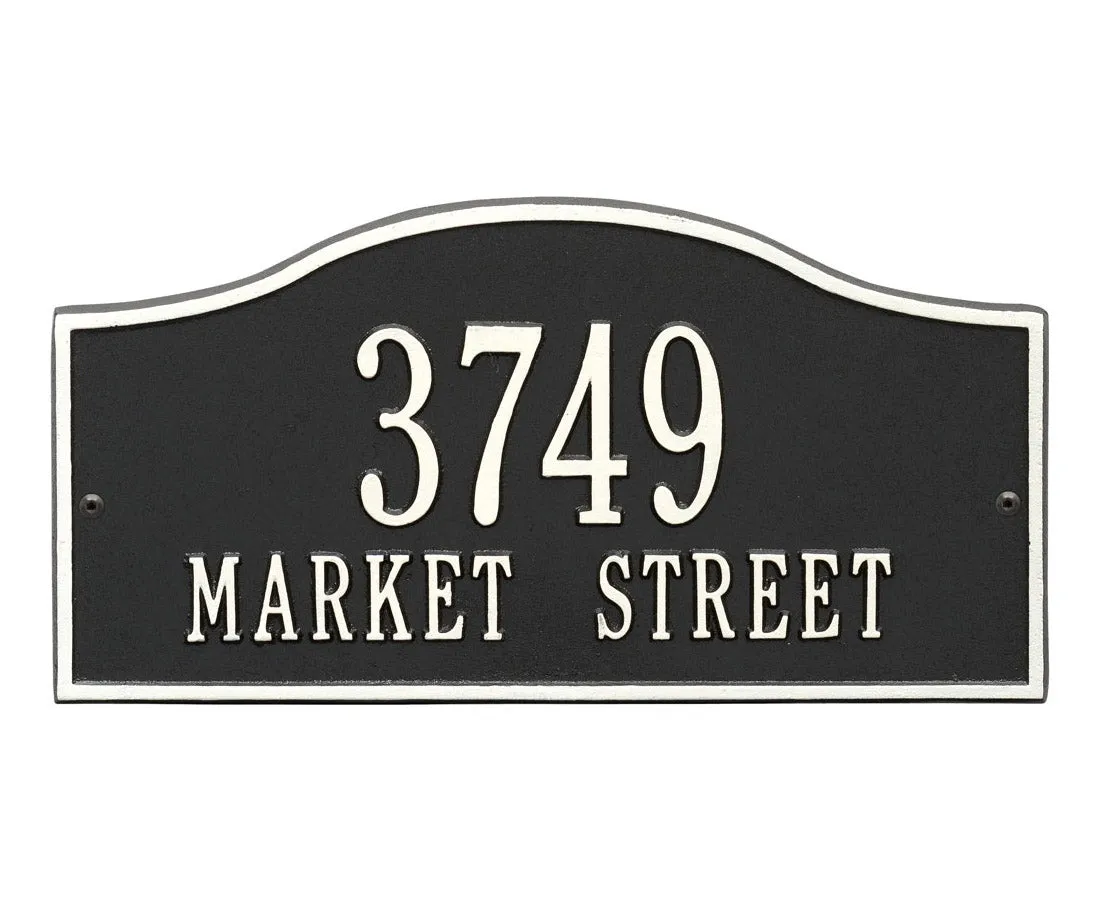 Standard Two Line Address Plaque - Rolling Hills