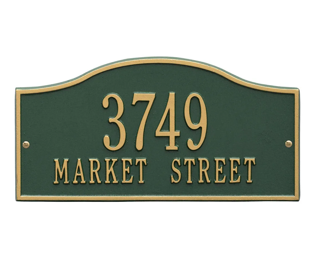 Standard Two Line Address Plaque - Rolling Hills