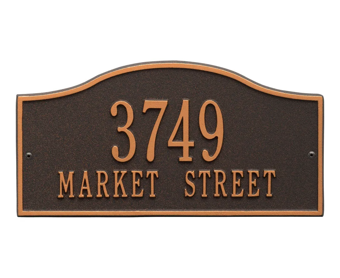 Standard Two Line Address Plaque - Rolling Hills
