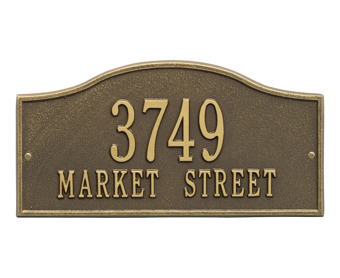 Standard Two Line Address Plaque - Rolling Hills