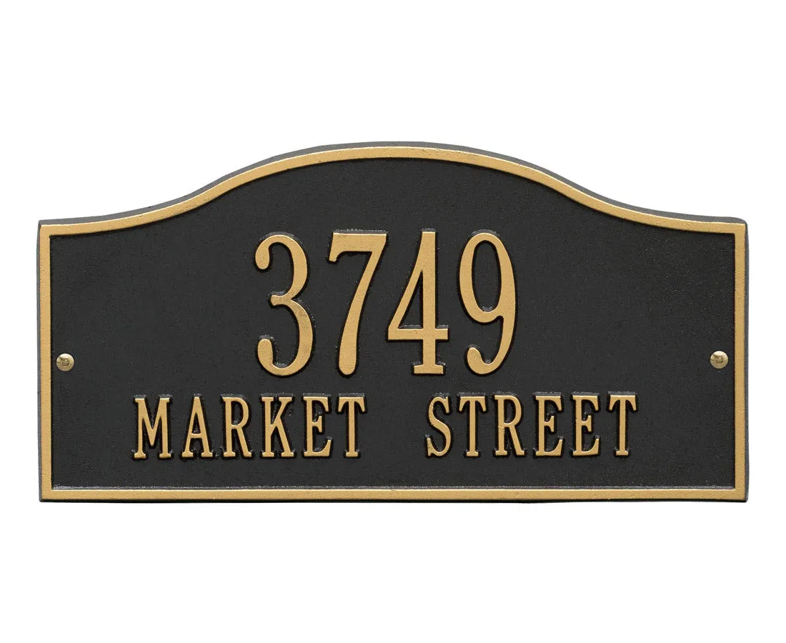 Standard Two Line Address Plaque - Rolling Hills