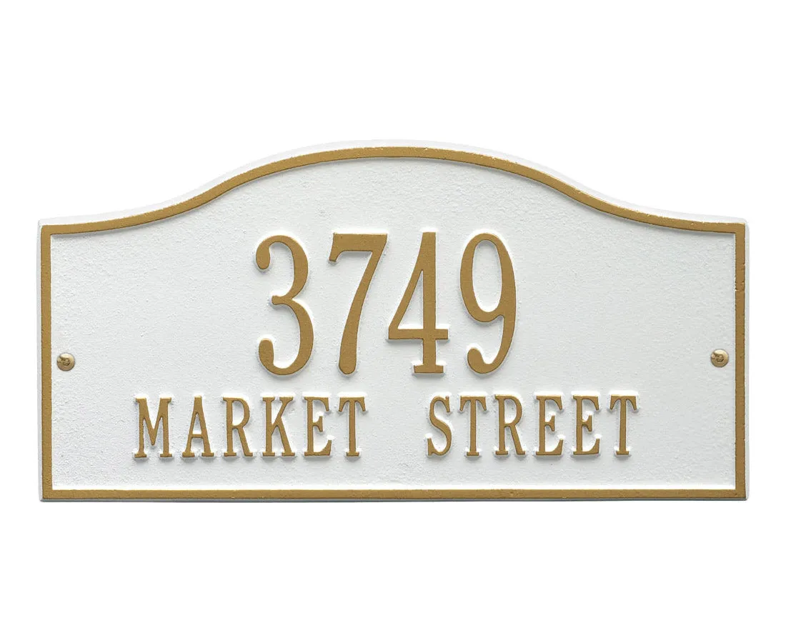 Standard Two Line Address Plaque - Rolling Hills