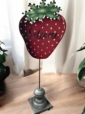 Strawberry “Welcome” Garden Decor