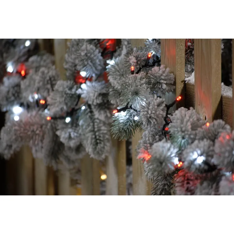 String Fairy Christmas Lights Animated Red & White Outdoor 300 LED - 7.77m Candy Cane