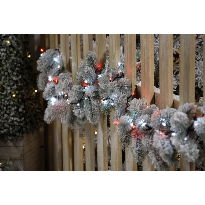 String Fairy Christmas Lights Animated Red & White Outdoor 300 LED - 7.77m Candy Cane