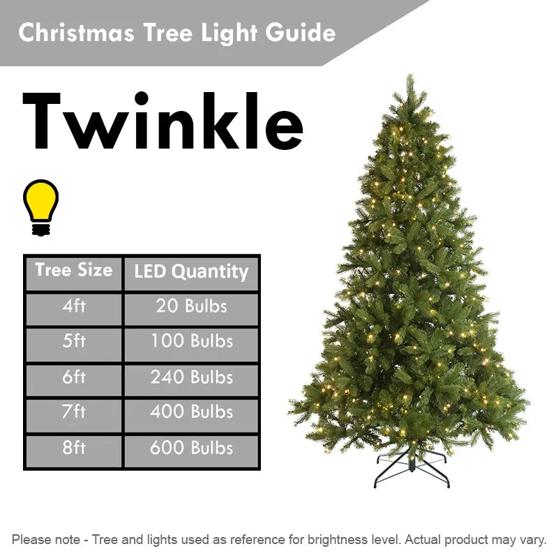 String Fairy Christmas Lights Animated White & Warm White Outdoor 300 LED - 7.77m Firefly