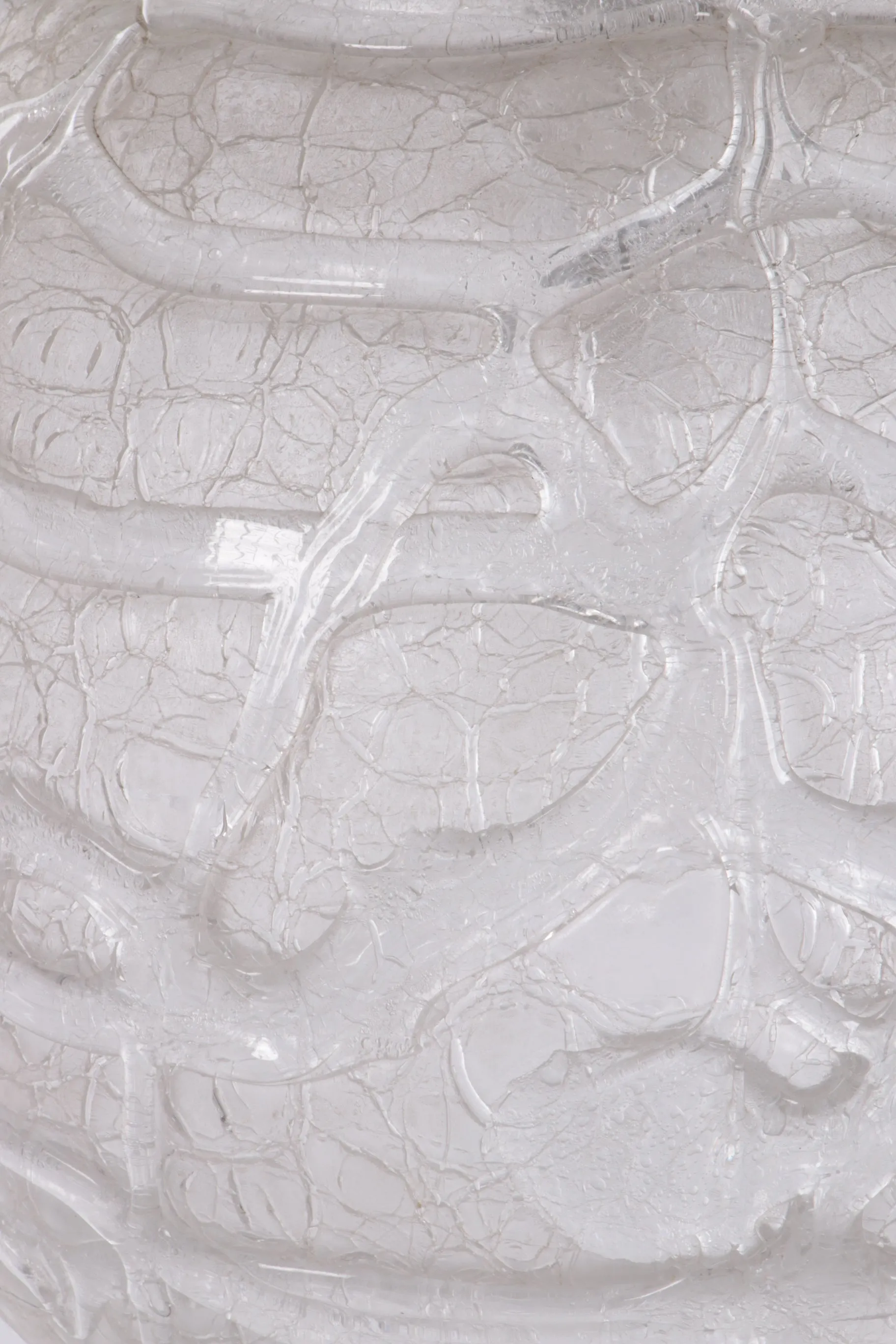 Stylish Vintage Ice Glass Light Fixture by Doria Leuchten, 1960s-70s