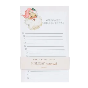 Sweet Water Decor - *NEW* Vintage Santa Notepad - Christmas Stationery & Gifts