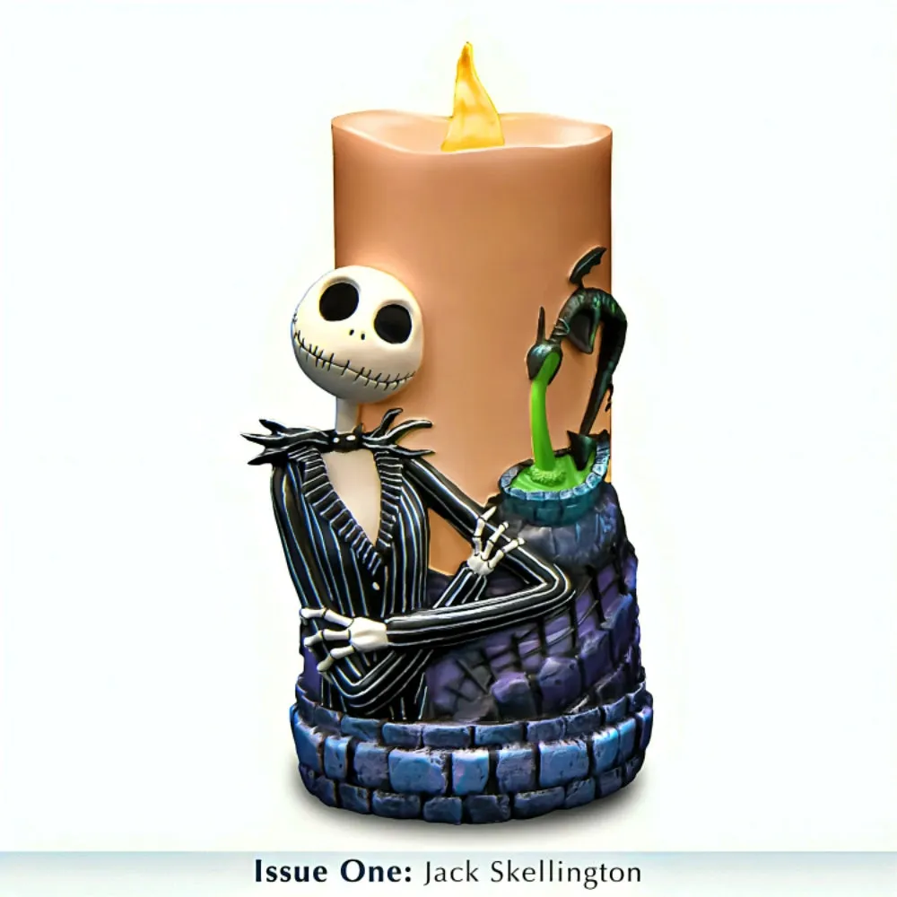 The Bradford Exchange Disney The Nightmare Before Christmas Candle Collection Issue #1 Jack Skellington LED Flameless Candle with Remote Control 7-inches