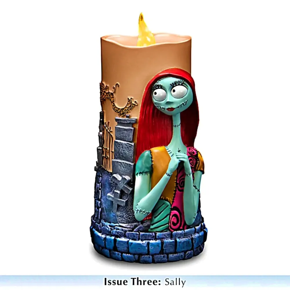 The Bradford Exchange Disney The Nightmare Before Christmas Candle Collection Issue #3 Sally LED Flameless Candle with Sculpted Details 7-inches