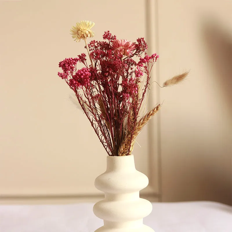 Tiered Modern Vase With Marshmallow Bunch
