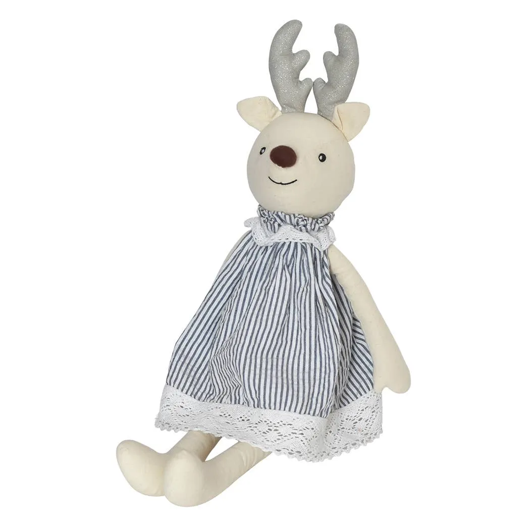 Tikiri Toys - White Holiday Reindeer - Holiday Gift