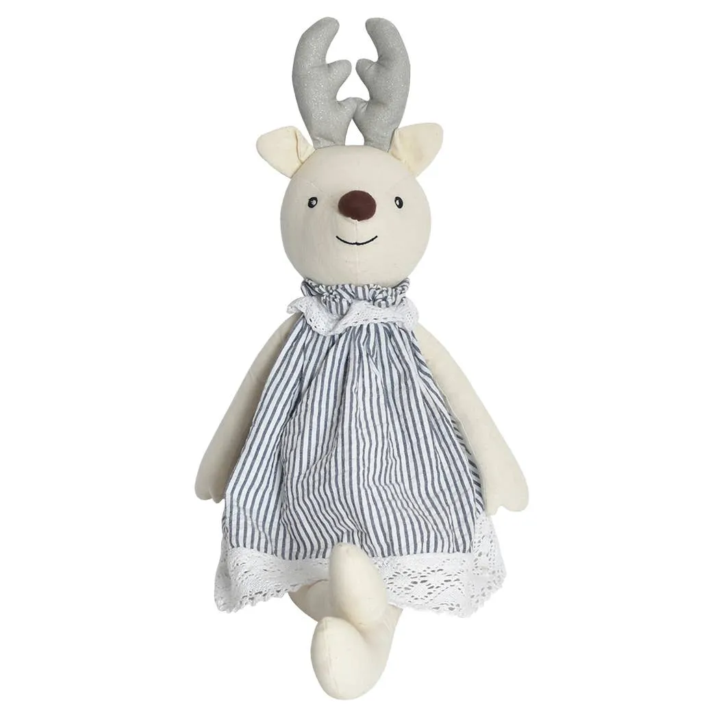 Tikiri Toys - White Holiday Reindeer - Holiday Gift